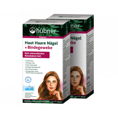 hübner® Haut Haare Nägel + Bindegewebe 2x 500ml Doppelpack