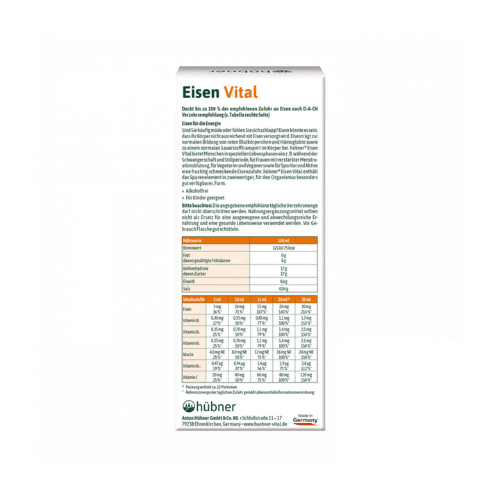 Hübner Eisen Vital - Trinksaft 250 ml