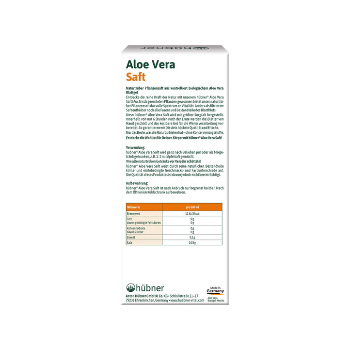 Hübner Aloe Vera Saft BIO (490 ml)