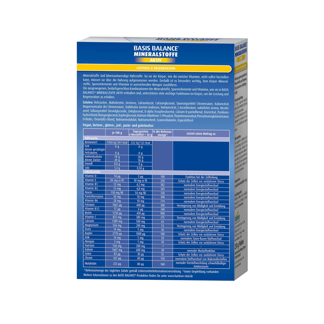 Hübner Basis Balance Mineralstoffe Aktiv Pulver (250 g)