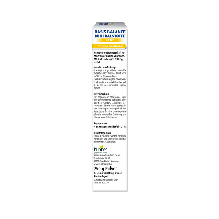 Hübner Basis Balance Mineralstoffe Aktiv Pulver (250 g)