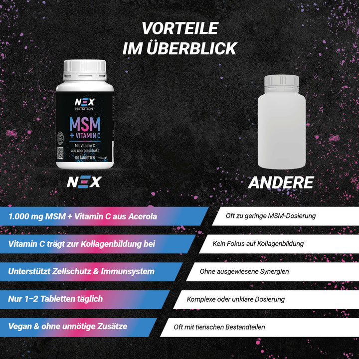 NEX MSM + Vitamin C Tabletten