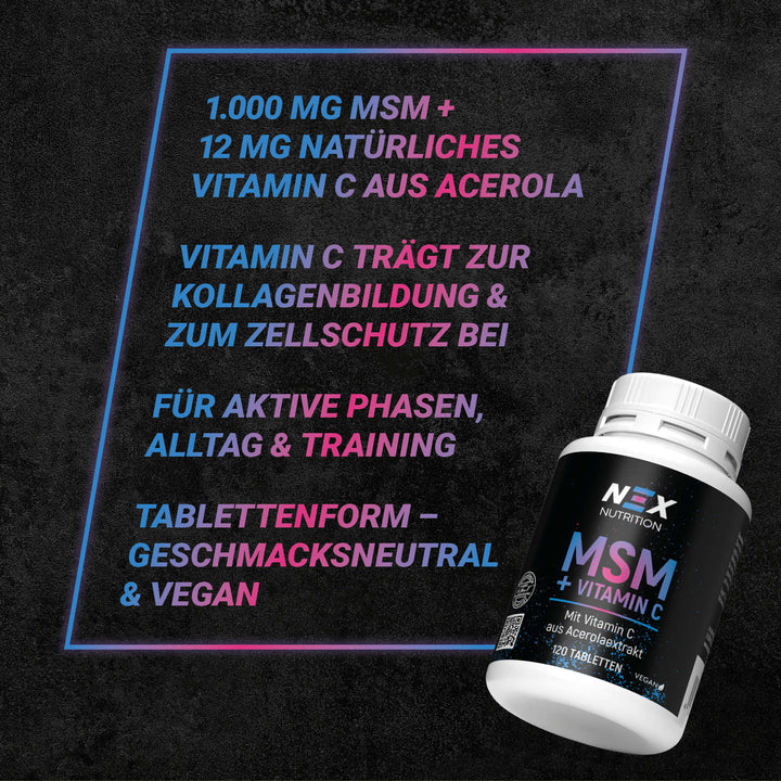 NEX MSM + Vitamin C Tabletten