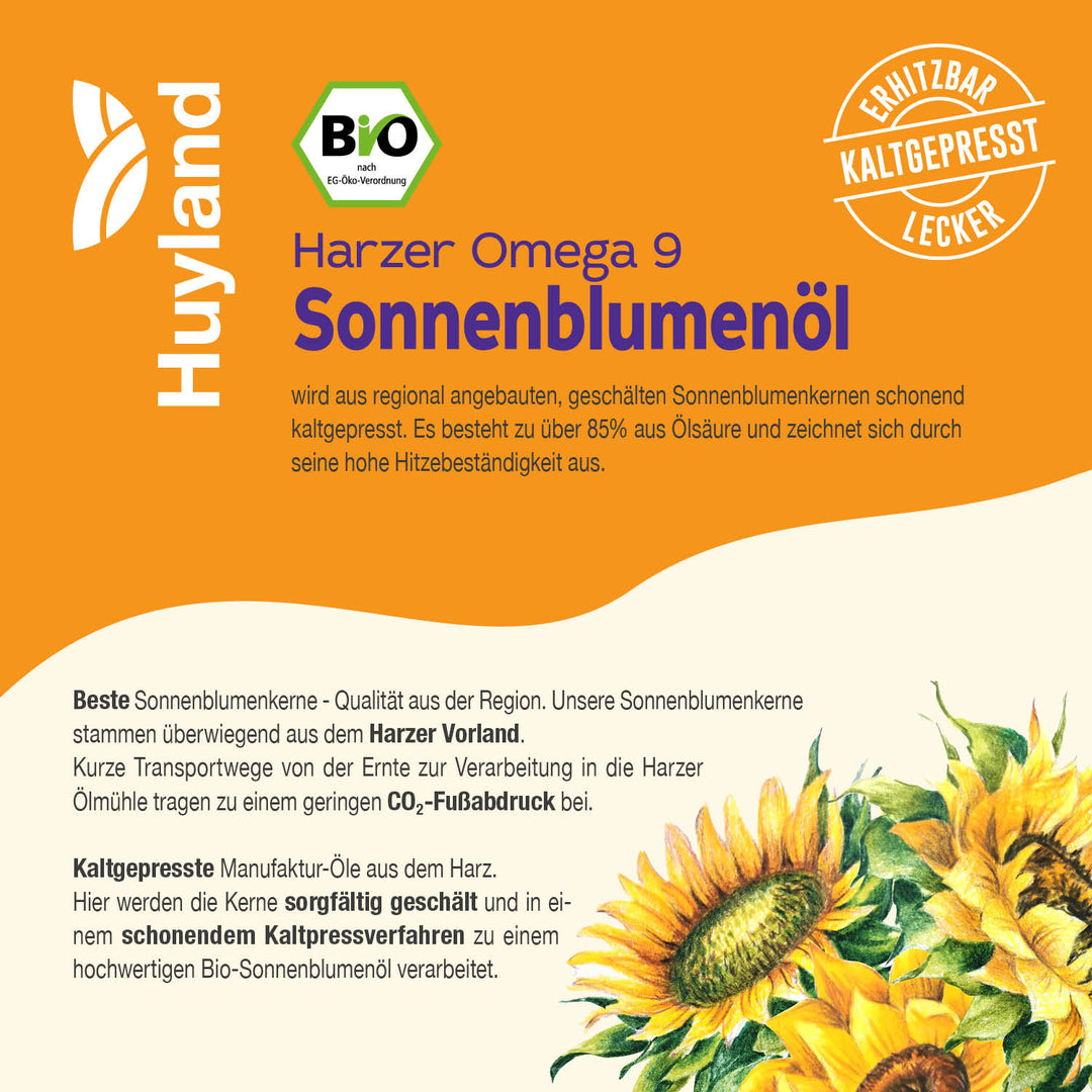 Huyland Harzer Bio Sonnenblumenöl