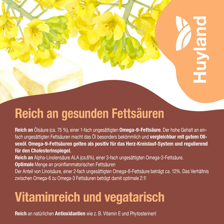 Huyland Harzer Rapsöl mit Butteraroma