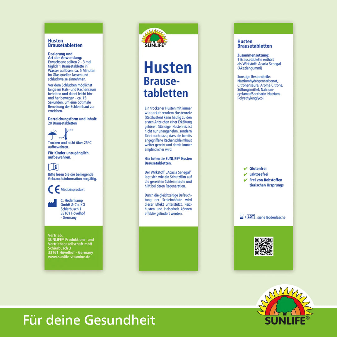 SUNLIFE Husten Brausetabletten (20 Stk.)