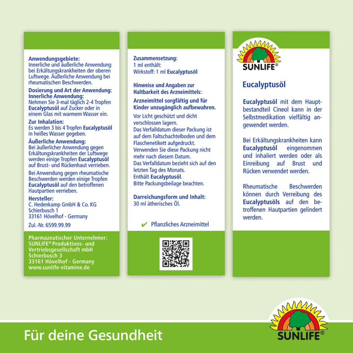 SUNLIFE Eucalyptusöl (30 ml)