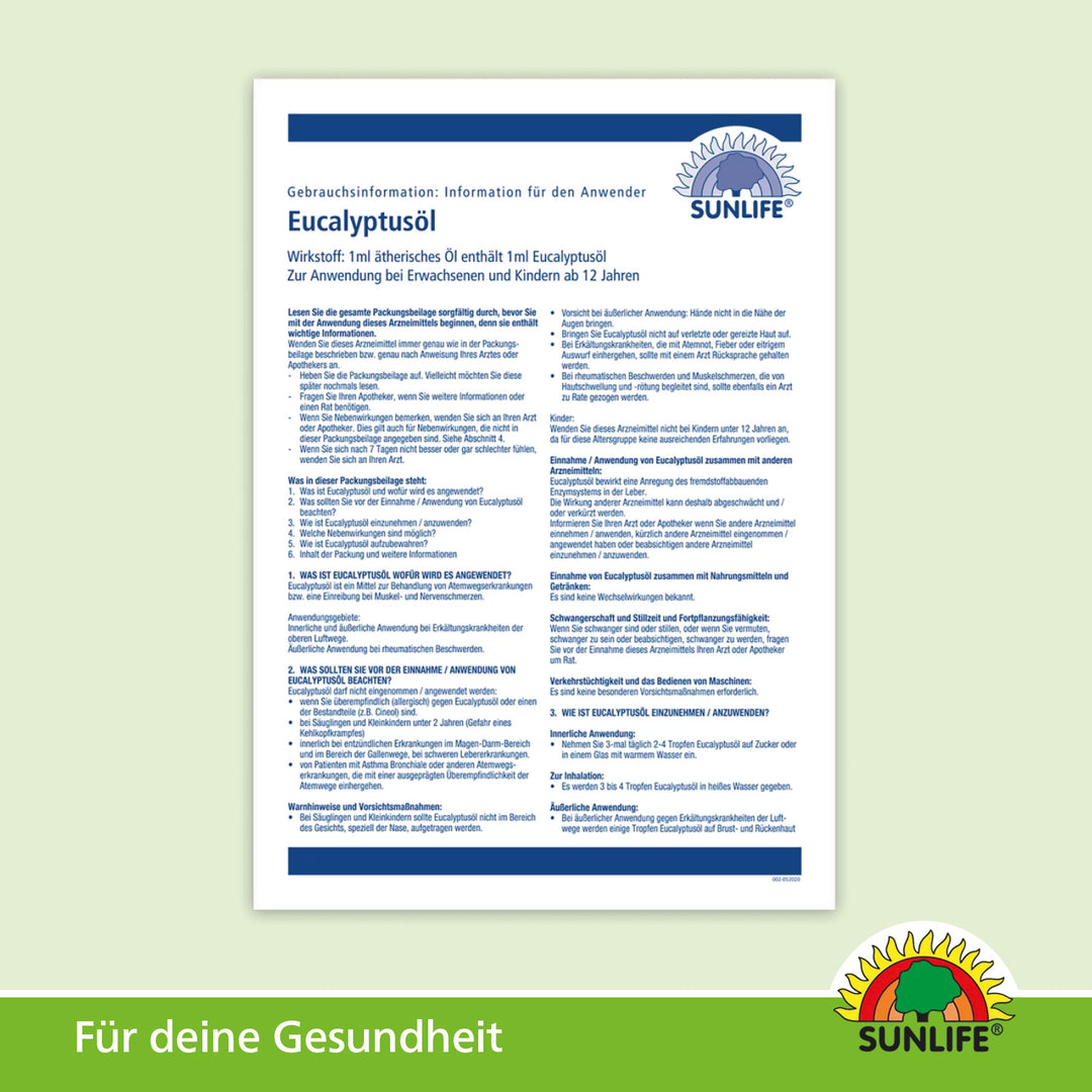 SUNLIFE Eucalyptusöl (30 ml)