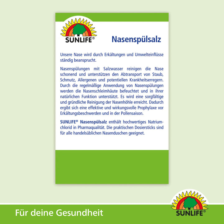 SUNLIFE Nasenspülsalz (60 Sticks)
