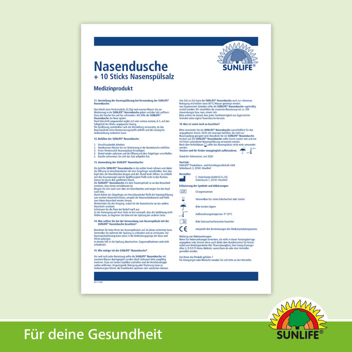 SUNLIFE Nasendusche mit 10 Sticks
