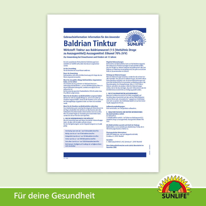 SUNLIFE Baldriantinktur (100 ml)