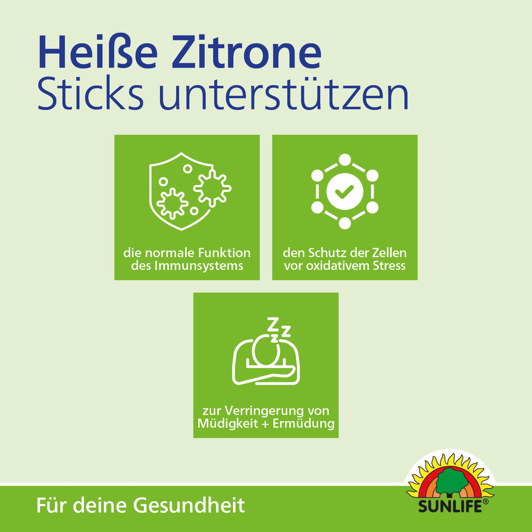 SUNLIFE Heiße Zitrone + Acerola (20 Sticks)