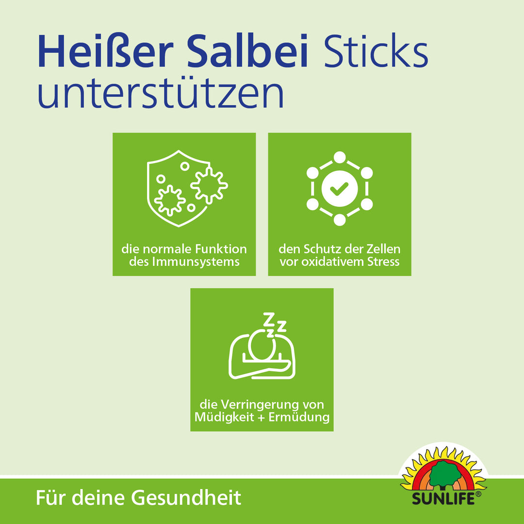 SUNLIFE Heißer Salbei + Honig (20 Sticks)