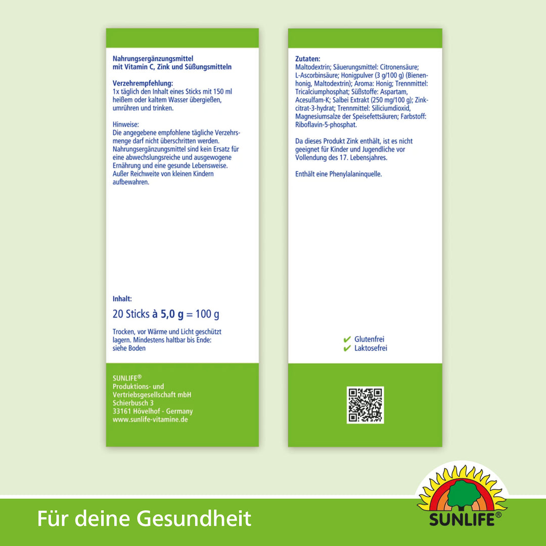 SUNLIFE Heißer Salbei + Honig (20 Sticks)