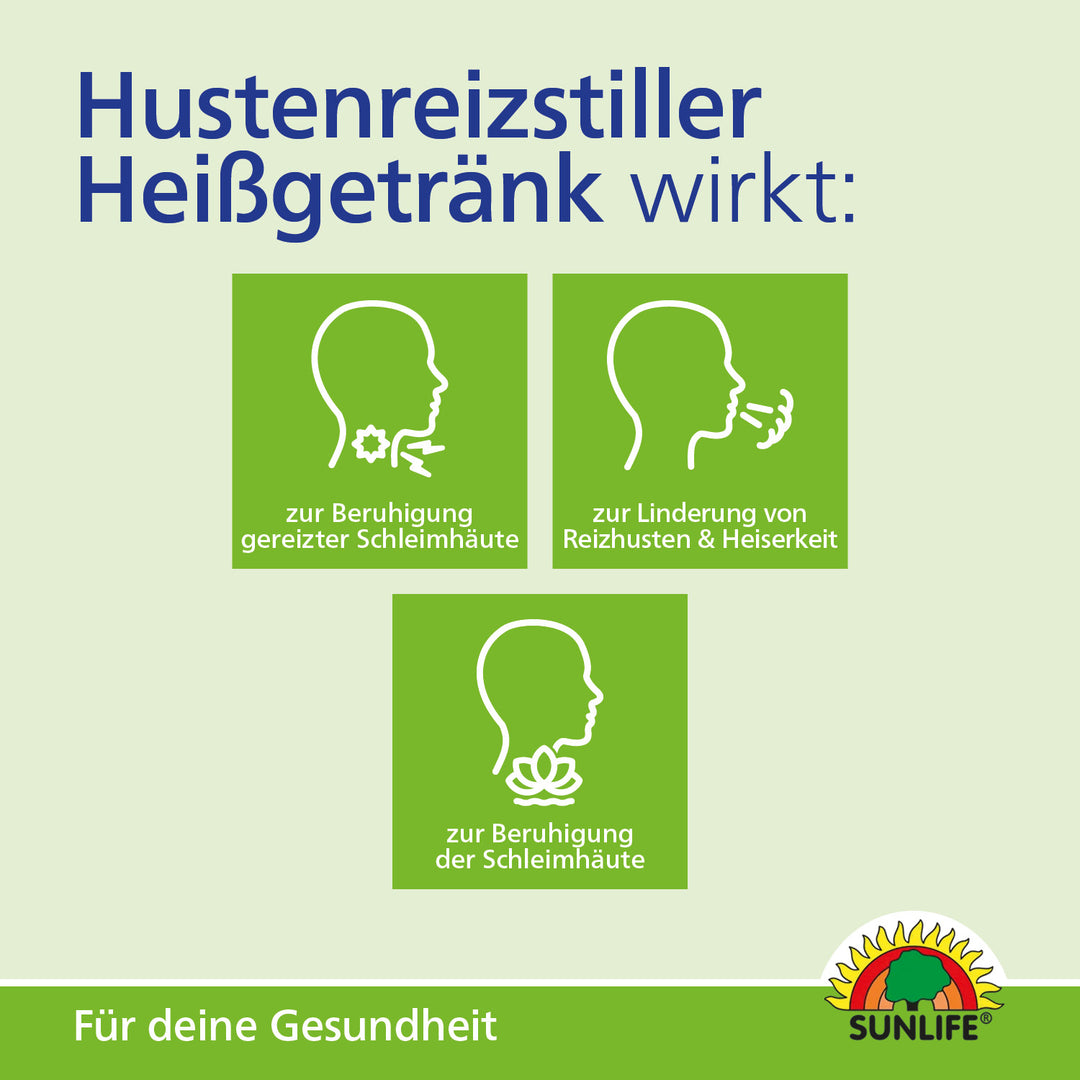 SUNLIFE Hustenreizstiller Heißgetränk (14 Sticks)