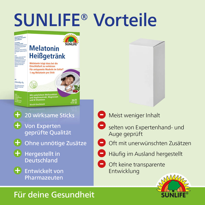 SUNLIFE Melatonin Heißgetränk (20 Sticks)