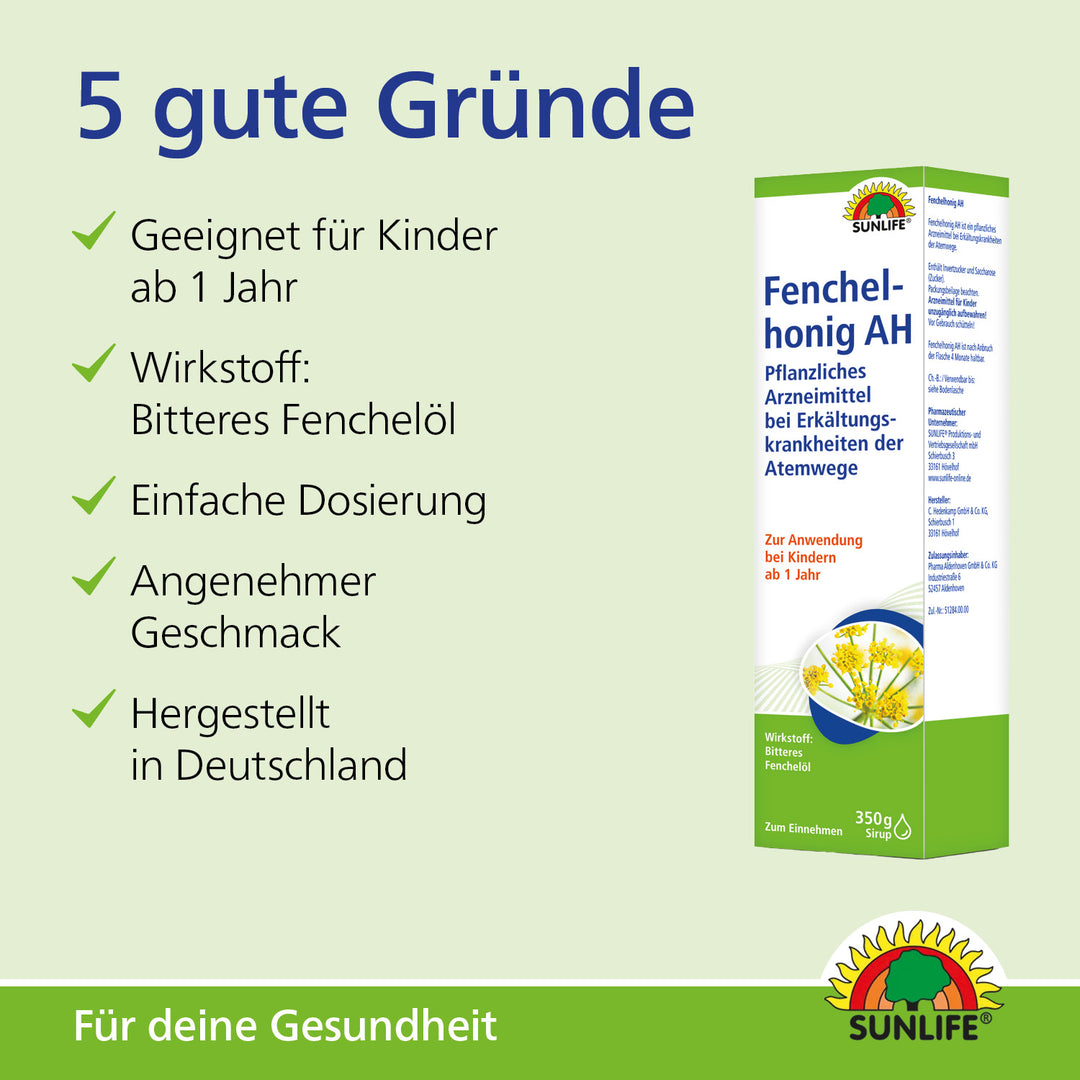 SUNLIFE Fenchelhonig AH (350 g)