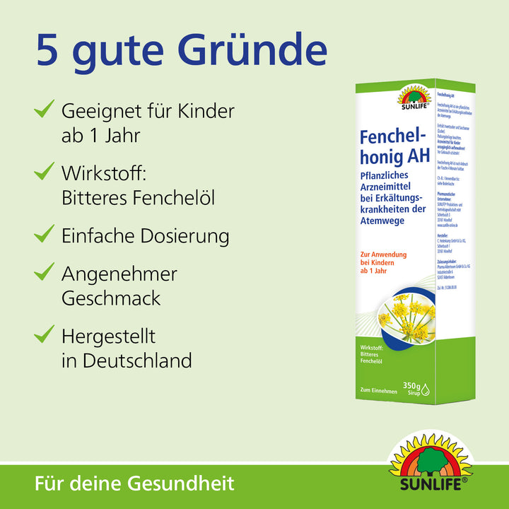 SUNLIFE Fenchelhonig AH (350 g)