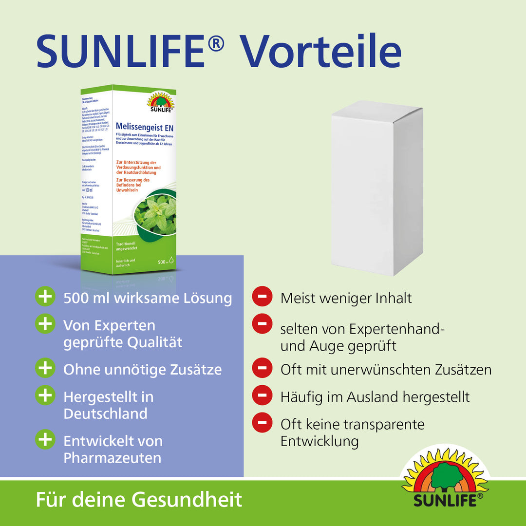 SUNLIFE Melissengeist (500 ml)