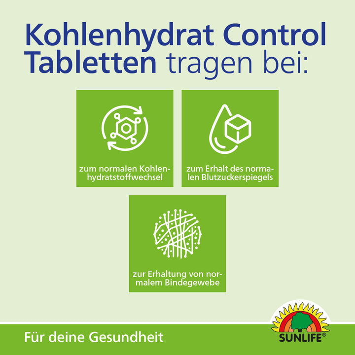 SUNLIFE Kohlenhydrat Control Tabletten (32 Stk.)