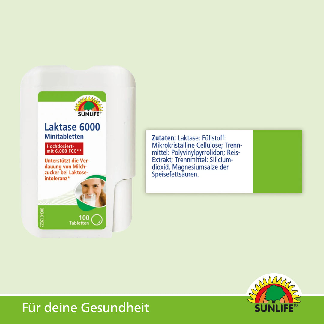 SUNLIFE Laktase 6.000 FCC Klickspender (100 Stk.)