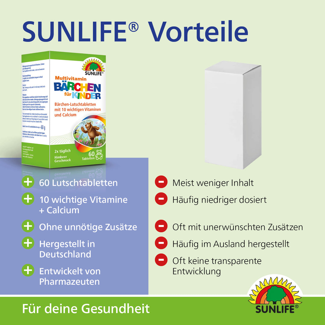 SUNLIFE Multivitamin Bärchen Lutschtabletten (60 Stk.)