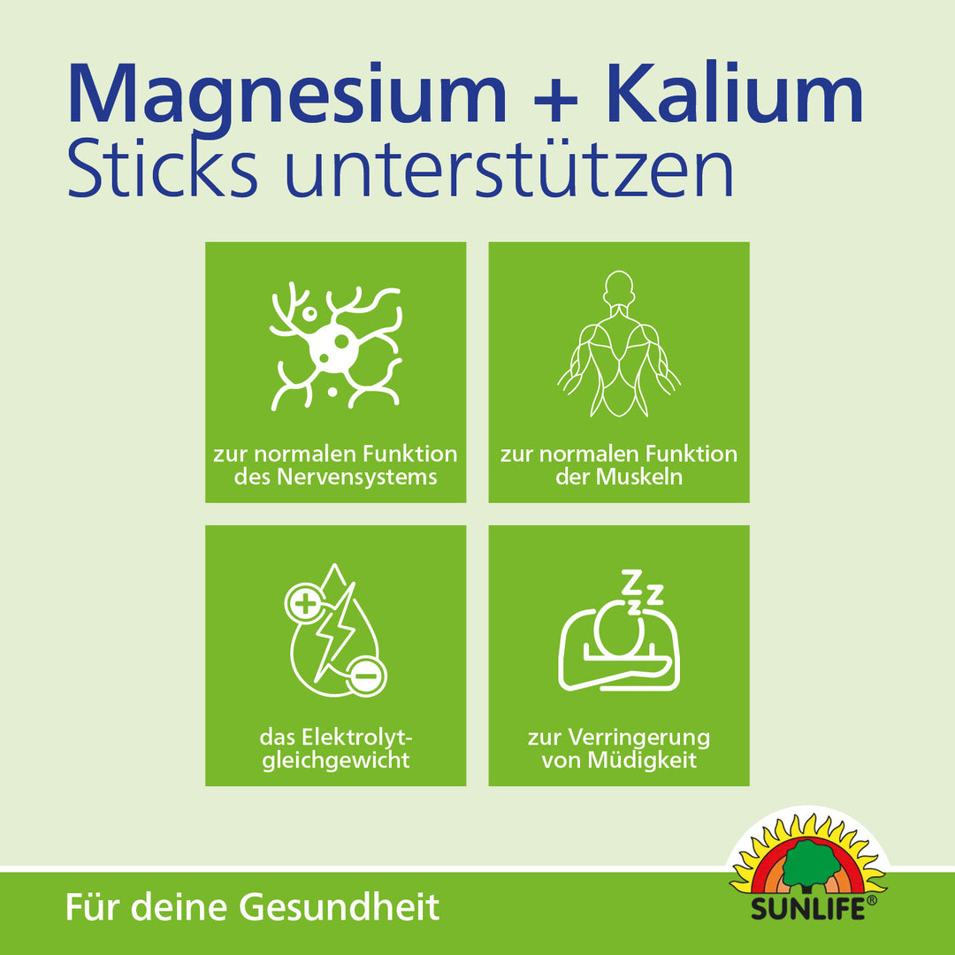 SUNLIFE Magnesium + Kalium (20 Sticks)
