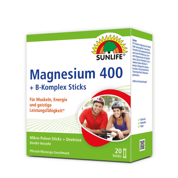 SUNLIFE Magnesium 400 + B-Komplex (20 Sticks)