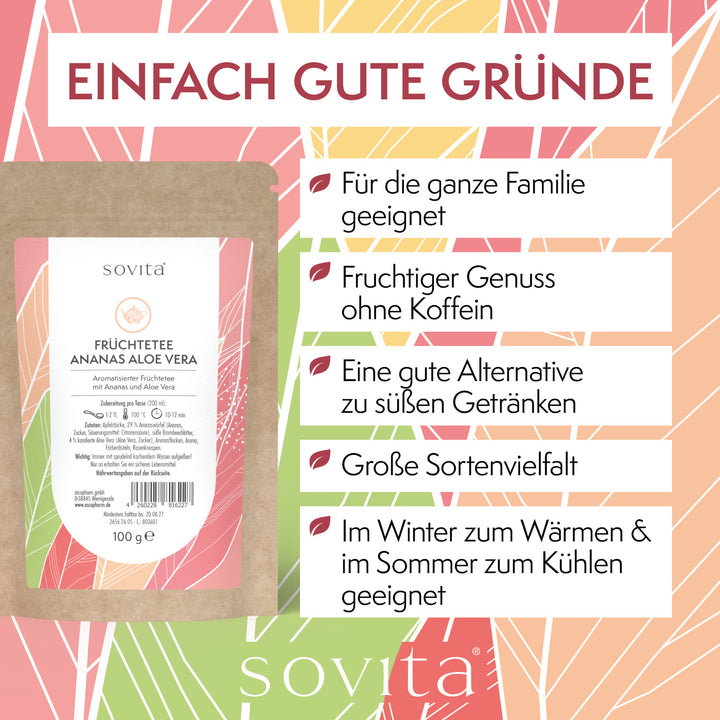 sovita Früchtetee Ananas Aloe Vera