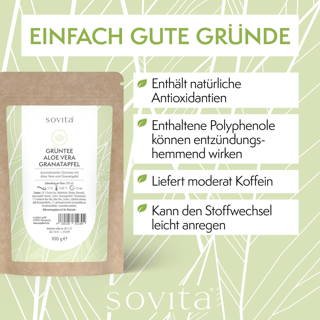sovita Grüntee Aloe Vera Granatapfel