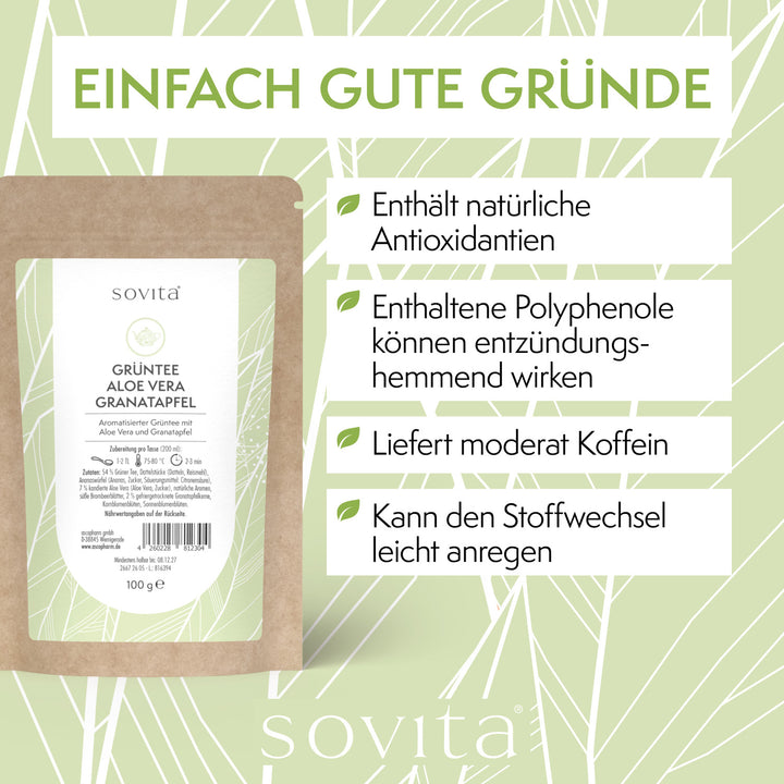sovita Grüntee Aloe Vera Granatapfel