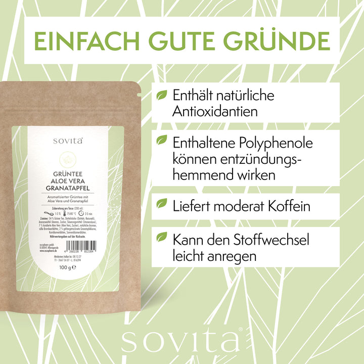 sovita Grüntee Aloe Vera Granatapfel