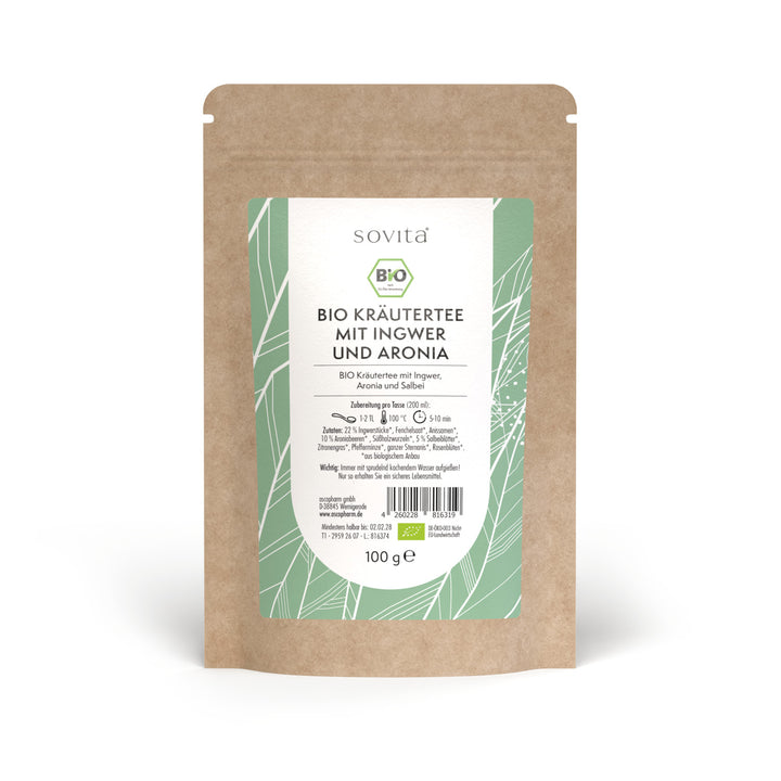 sovita Bio Kräutertee mit Ingwer und Aronia