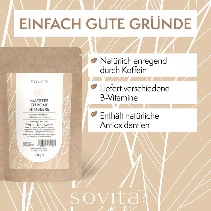 sovita Mate Tee Zitrone Himbeere
