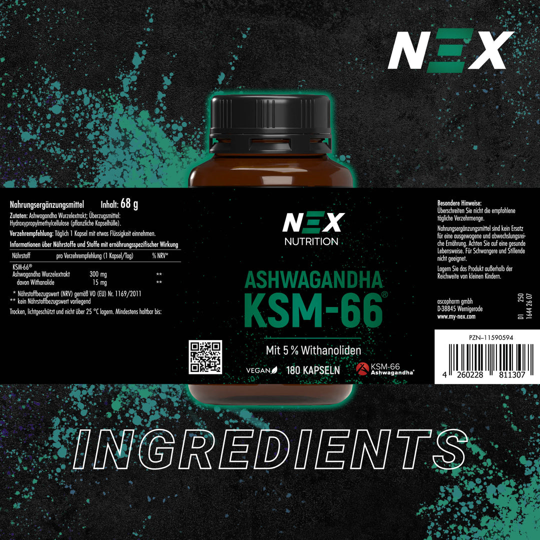 NEX Ashwagandha KSM-66 Kapseln