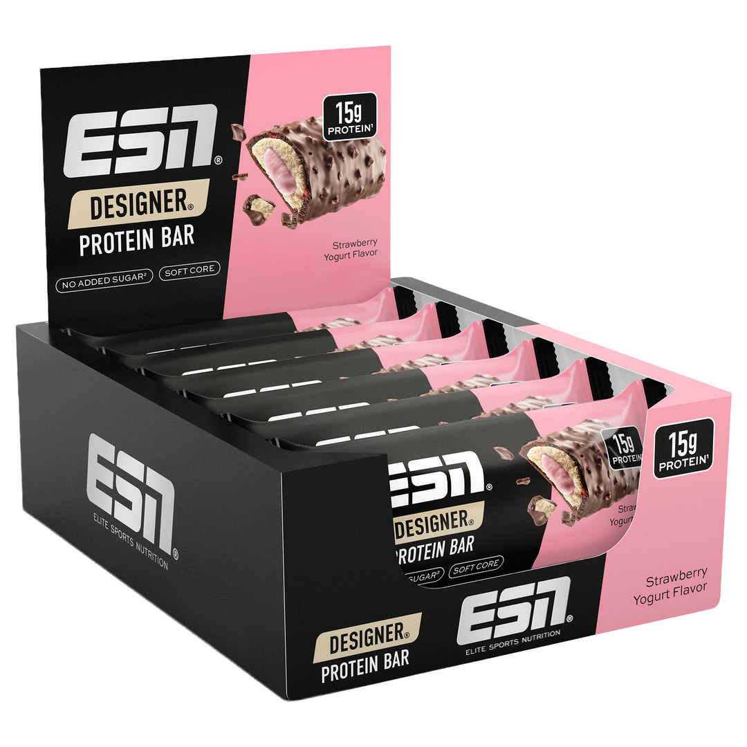 ESN Designer Protein Bar Strawberry Yogurt | 12 x 45g