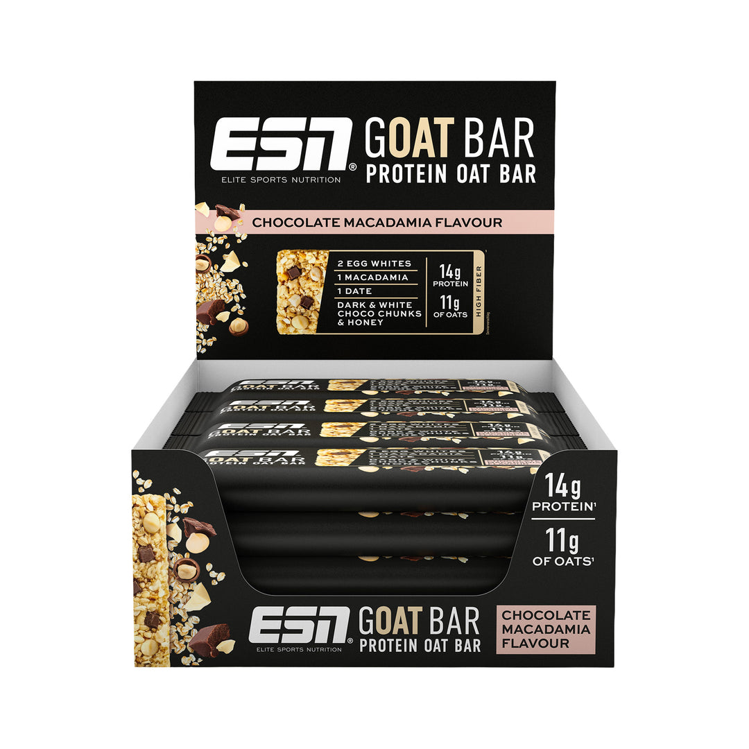 ESN GOAT Bar Chocolate Macadamia | 12 x 55g