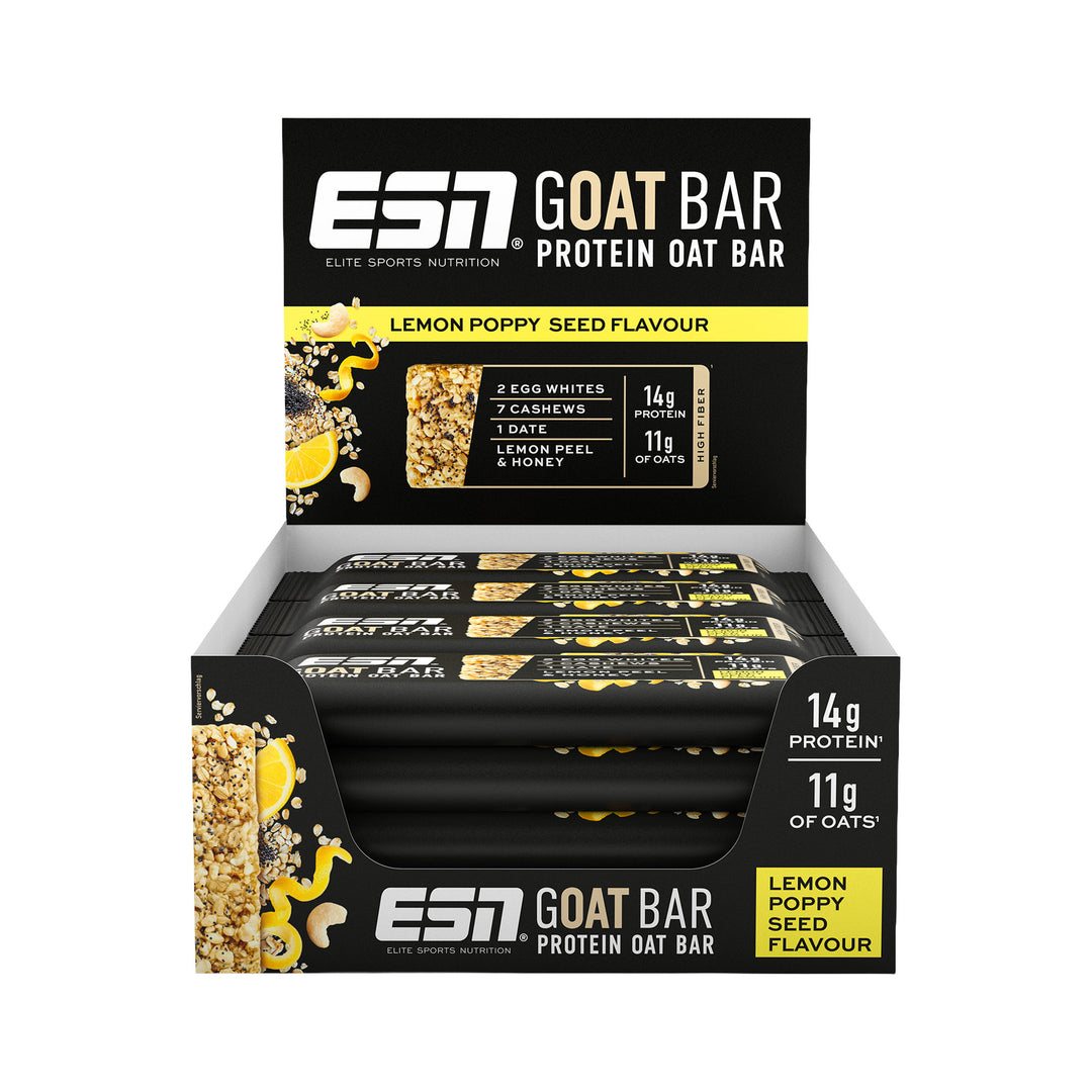 ESN GOAT Bar Lemon Poppy Seed | 12 x 55g