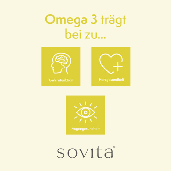 sovita Omega-3 Fischöl-Kapseln | Omega 3 trägt bei zu Gehirnfunktion, Herzgesundheit, Augengesundheit