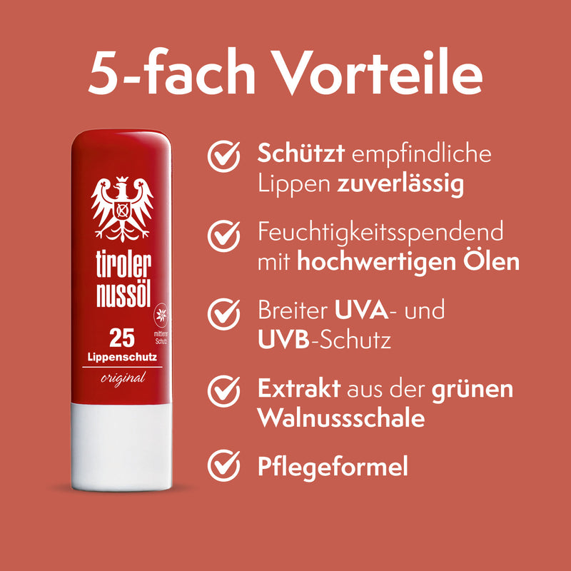 Tiroler Nussöl Original Lippenschutz LSF 25