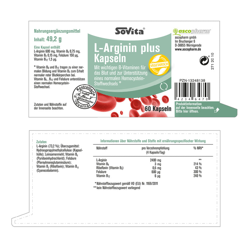 sovita L-Arginin plus Kapseln