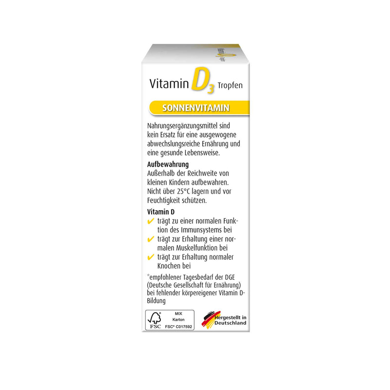 Hübner Vitamin D3 Tropfen 800 I.E. Sonnenvitamin